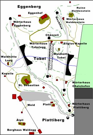 "Landkarte" der Bergseite