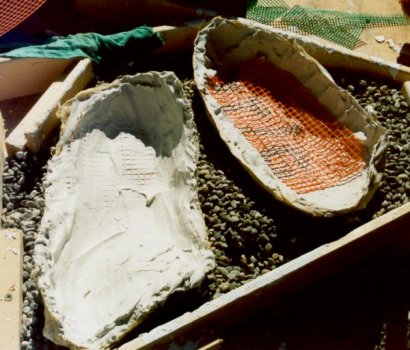  Verst�rkung durch ein Plastiknetz