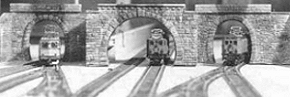 Modell eines Tunnelportals
