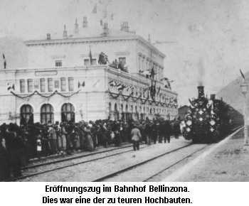 Bahnhof Bellinzona 1882