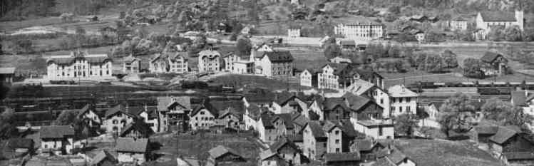 Die n�rdliche Plattform vor dem Depot Erstfeld