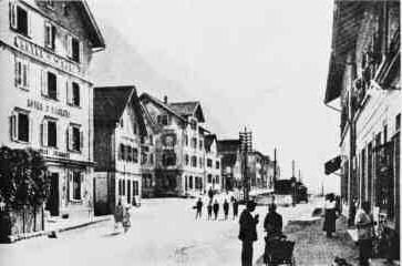 Die Gotthardstrasse in Erstfeld, Blick Richtung S�den.