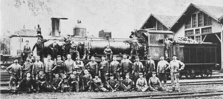 Die Depotmannschaft mit A 3/5 215