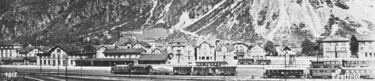 Bahnhof und Depotzufahrt in Erstfeld